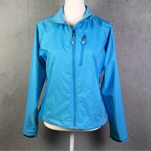 LL Bean Jacket Womens XS Petite Blue Full Zip Lightweight Outdoors Hiking